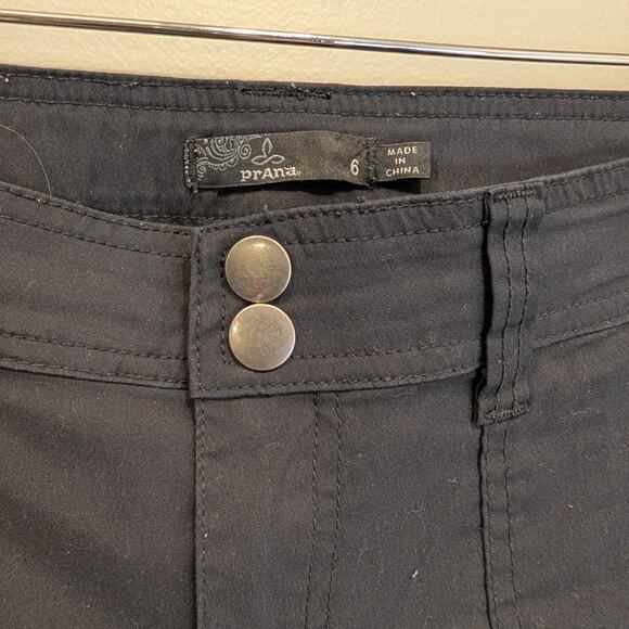 PrAna Pants Grey Skinny Pockets Hiking Camping Travel Lightweight Layer - Size 6 - Picture 5 of 7
